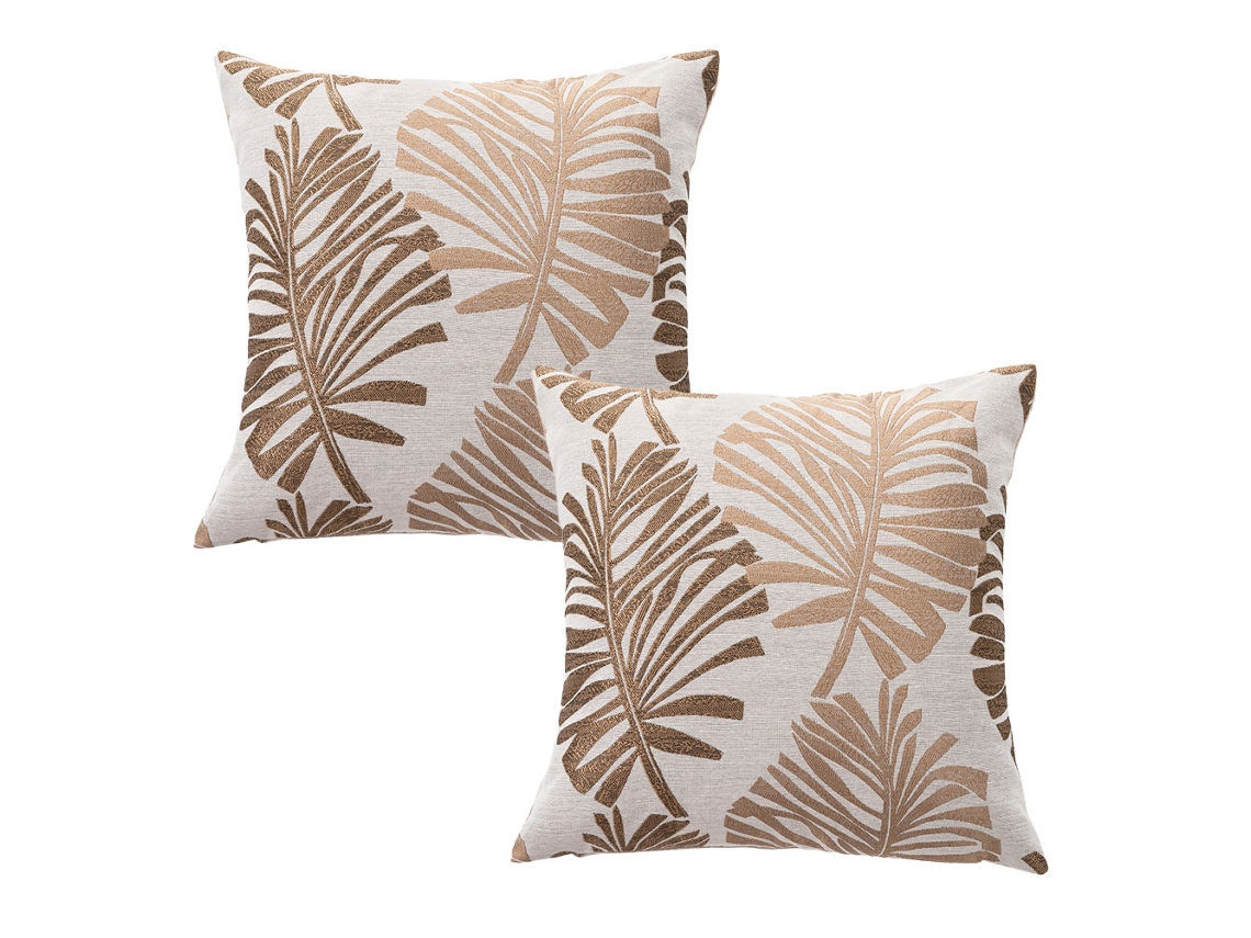 2 Fundas De Almohada Cuadradas De Lino Para Oficina