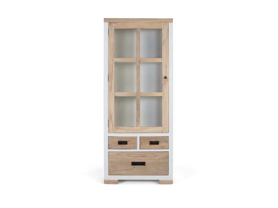 Escaparate en el macizo forestal de Mindi con tres ventanas y puerta de cristal. Giner y Colomer
