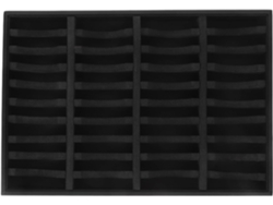 Bandeja Expositora Joyería Negra 40 Compartimentos Superficie Suave Protectora Organizador Plano Pulseras