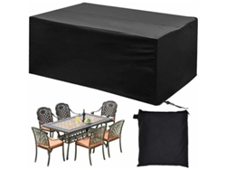 JILLIOPER Fundas para mesa de comedor de exterior, fundas para mesa de patio impermeables de 200 cm x 160 cm x 70 cm, lona resistente con protección total contr