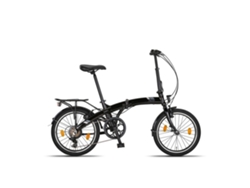 Bicicleta Plegable PACTO THREE negro - 6 marchas Shimano - frenos de llanta