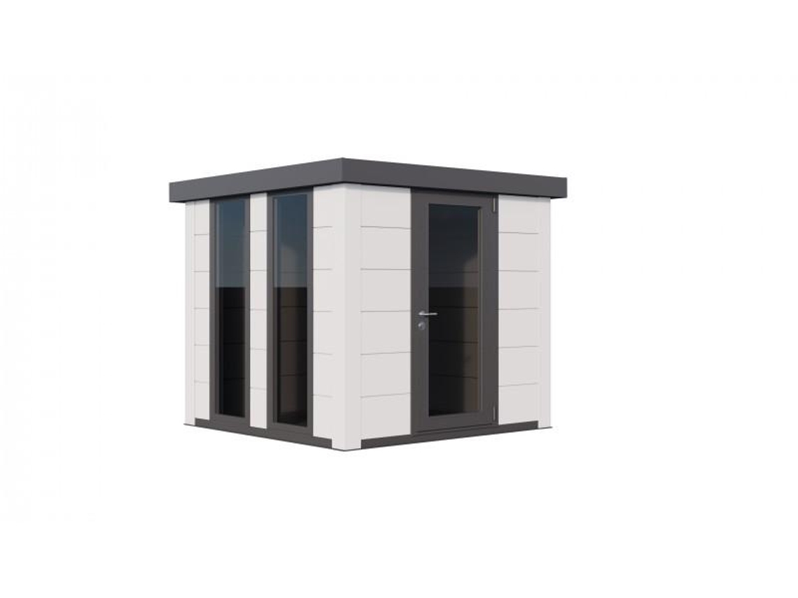 Caseta de Jardin metálica NH4 Iluminado | Blanco / Blanco | 238 x 238 - NOVO HABITAT