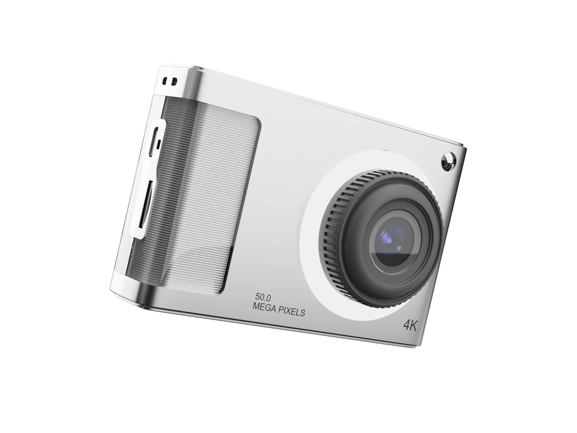 Cámara compacta portátil Eifson HD 1080p, zoom 16x, 48 MP, pantalla LCD de 2,4 pulgadas (plateada)