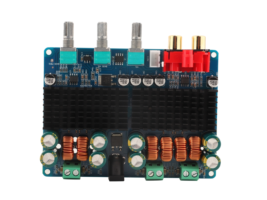 Veloriskku-placa De Amplificador De Potência Digital Tpa3116 2.1 Canais 50w*2+100w Subwoofer 12-26vdc
