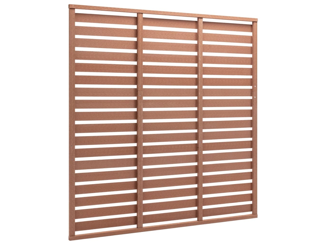 Panel de valla WPC marrón de 180 x 180 cm WSD287343 Lovely Home