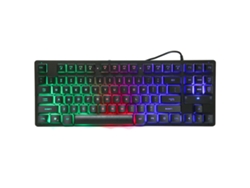 Teclado Gamer Com Fio 87 Teclas Design Ergonomico Retroiluminado Colorido Para Desktop E Notebook Preto