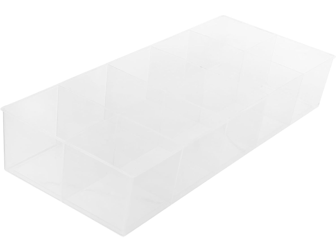 Caja De Plástico Con Compartimentos Para Guardar Bolsitas De Té, Café Y Otros Artículos.