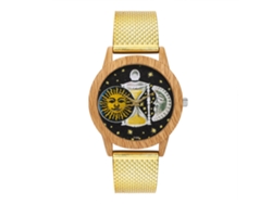 Reloj De Pulsera De Ocio Fashionable Para Hombre Y Mujer De Oro Quartz Analógico Zhoulianfa