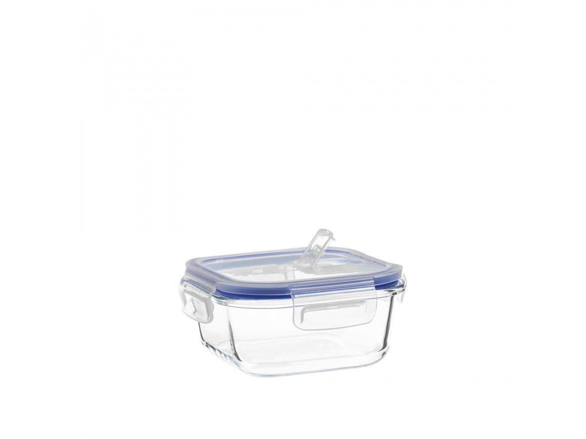 Caja Hermética Ding 0,5 L Cuadrada De Vidrio – Recipiente Para La Conservación De Alimentos