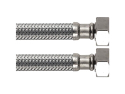 Manguera Hembra Doble Boutte 20x27 Corrugada Cromada 0,5 M