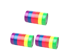 18 Rollos De Cinta Fluorescente Uv De Neón Para Eventos Festivos Y Escenarios.