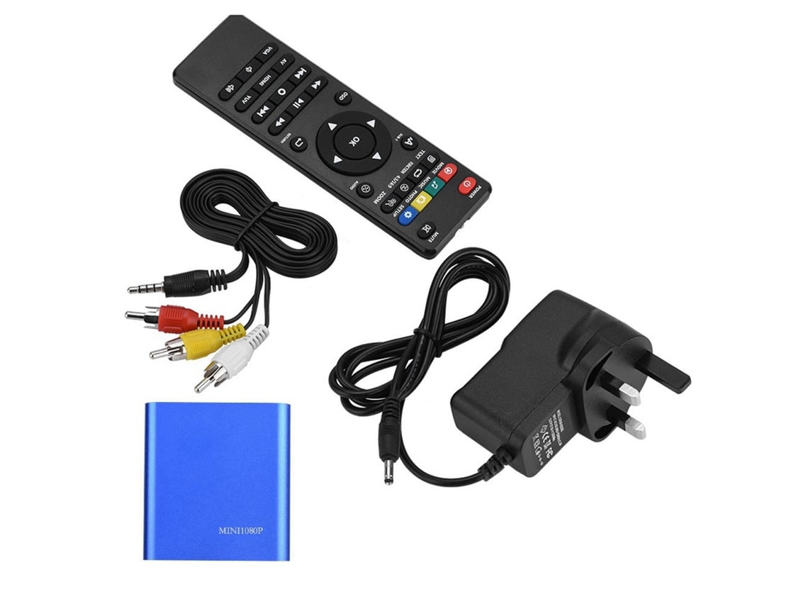 Mini Reproductor Multimedia Hd Con Sonido Estéreo Y Vídeo 1080p, Salida Hdmi Av Y Centro Multimedia Con Enchufe