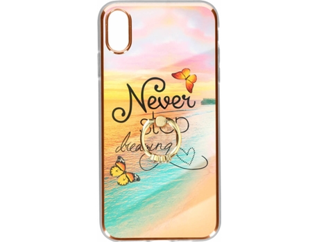 Carcasa iPhone XS Max AVIZAR Anillo Sujeción Naranja