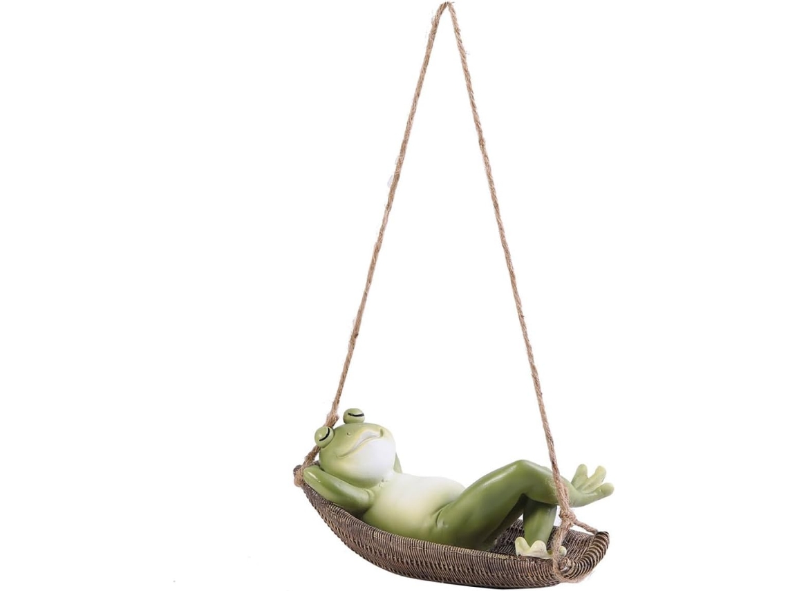 Rana Decorativa Colgante De Resina Con Bordes Lisos Y Fácil De Guardar Figura De Jardín Para Uso Exterior Y Decoración