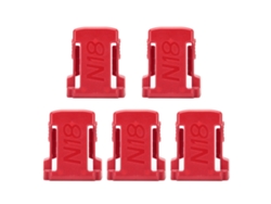 5 Soportes Para Baterías Con Cabeza Hexagonal Para Baterías De Litio Milwaukee Serie M18, Color Rojo.