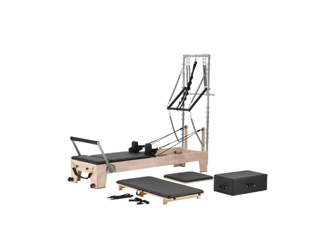 Máquina Reformer de Pilates de Madera de Caucho Robusta Hasta 181 kg Tekmaquinas