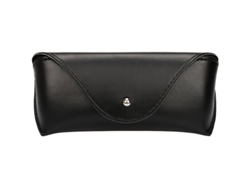 Estuche Portátil De Piel Suave Y Semirrígida Para Gafas De Sol Y Gafas Graduadas - Negro