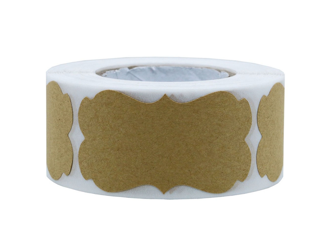 300 etiquetas de papel kraft natural para regalos y decoración.