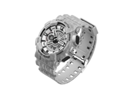 Reloj deportivo electrónico multifuncional resistente al agua con doble pantalla (gris)