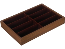 Bandeja Gafas Madera Ligera Elegante 8 Compartimentos Espaciosos Antideslizante Organizar Joyas Escritorio