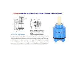 Genebre rep-cartucho ceramico d40 salida libre 100051
