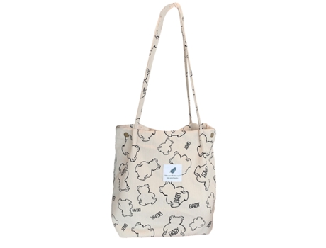 Bolsos de trabajo para mujer Bolso bandolera Bolso de mano de pana para mujer Bolso de hombro de lona con bolsillo interior, style3