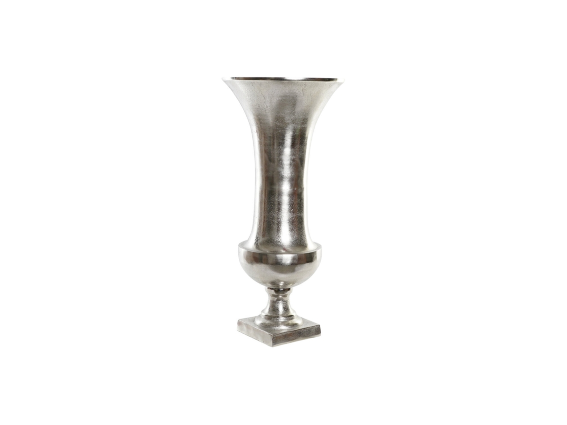 Jarrón de aluminio, copa plateada, 28,5 x 28,5 x 61,5 cm ALEXANDRA HOUSE LIVING