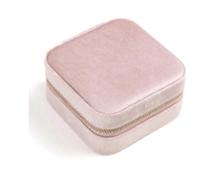 Joyero de terciopelo, práctico organizador de joyas para viajes. Hengjian