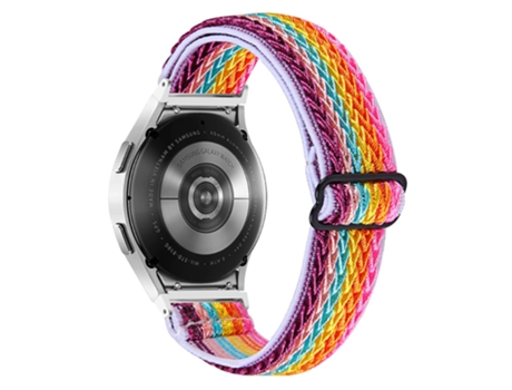 Correa de tela tejida tejido elástico ajustable para Samsung Galaxy Watch4 Active 40mm/44mm/Watch4 Classic 42mm/46mm - vistoso