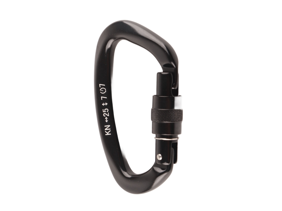 Mosquetón Con Bloqueo Automático De Aleación De Aluminio Para Escalada Y Camping, De Alta Resistencia, Color Negro.