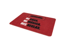 Alfombra de Entrada COFAN Felpudo Entrada Casa Interior Antideslizante Felpudos Originales Reglas PVC Rojo (40x60cm)