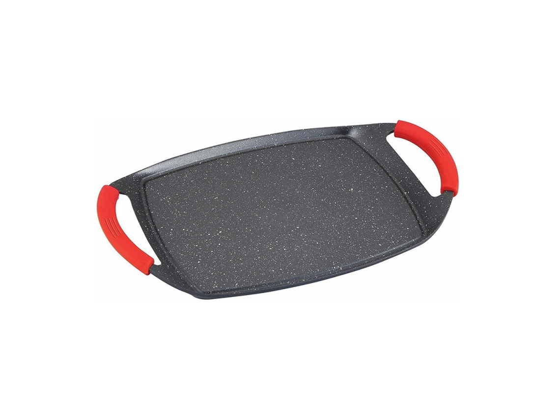 Plancha De Asar Inducción Vitro Fuego Tipo Piedra 37Cm ELITE