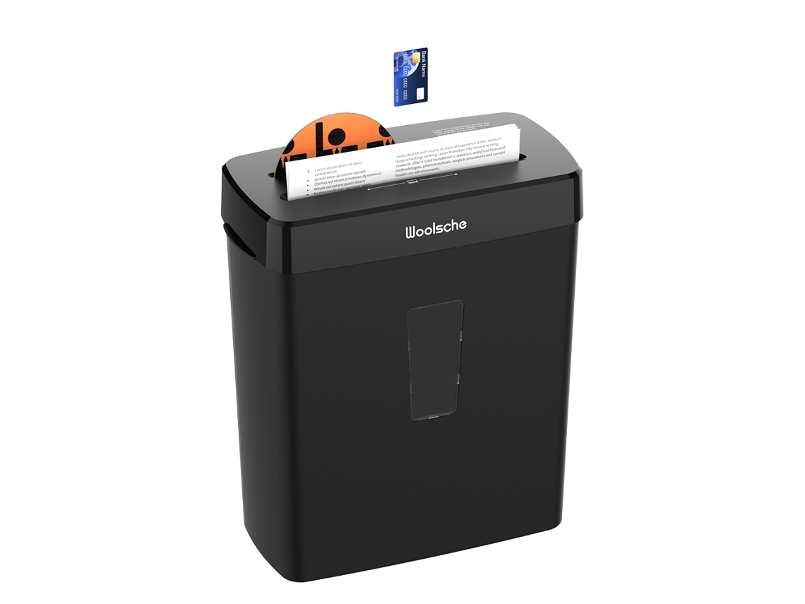 Destructora De Papel De Corte Cruzado Para 8 Hojas De Papel, Cd Y Tarjetas (capacidad De 13 L) - Silenciosa.