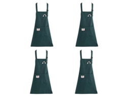 Delantal De Algodón Femenino Para Cocina, 4 Piezas, Moda, Para Trabajo En Restaurante, Para Cocinar