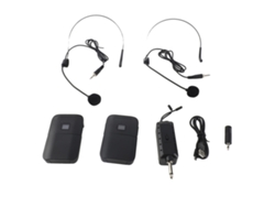 Microfone Sem Fio Uhf Portátil Headmounted Com Receptor Transmissor Led Ampla Área 50-100m