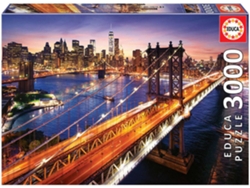 Puzzle EDUCA 3000 Manhattan Al Atardecer (Edad Mínima: 12 Años - 3000 Piezas)