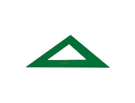 Faber Plastico Especial Cuadrado 25 Cm Verde Transparente
