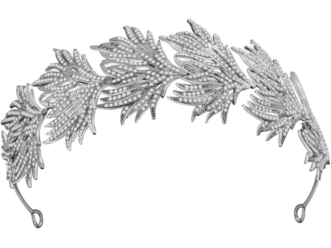 Tiara De Noiva Com Strass, Elegante E Durável, Acessório Chique Para Casamento.