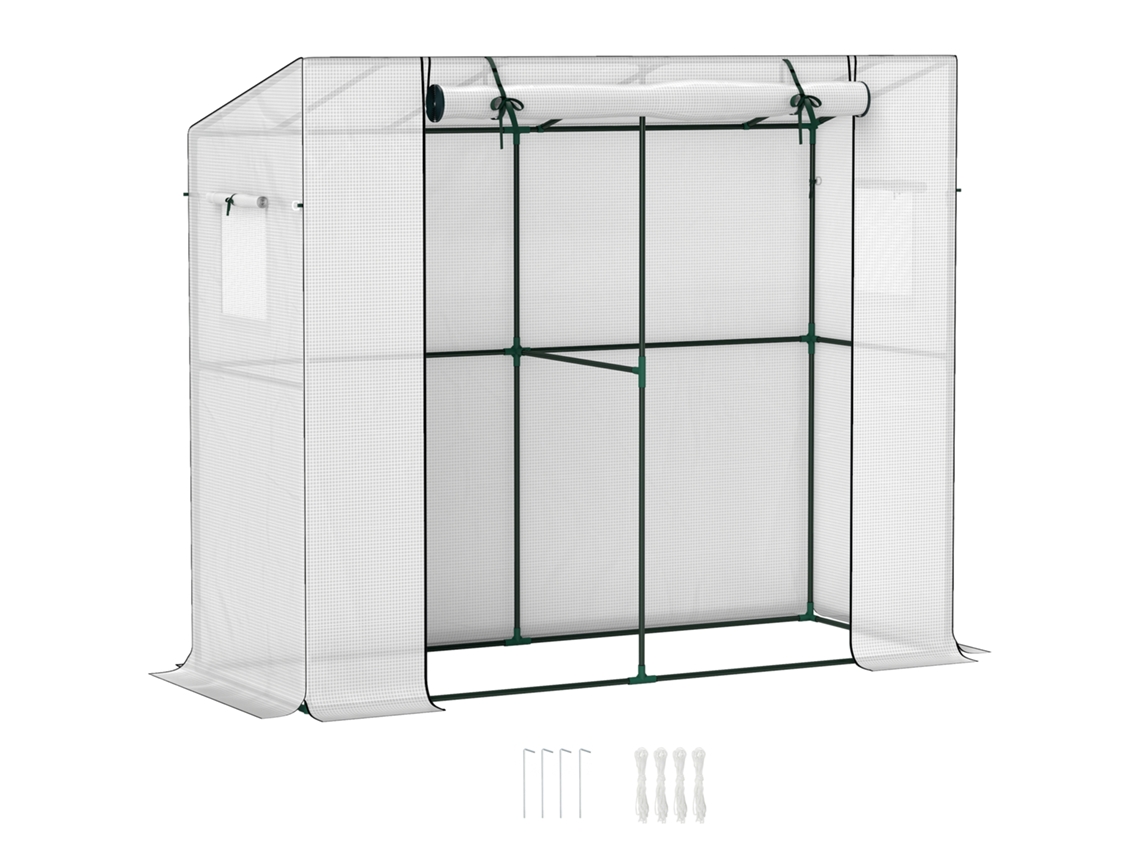 Invernadero Pared Mini Pe Puerta Enrollable Mosquitera Resistente Blanco