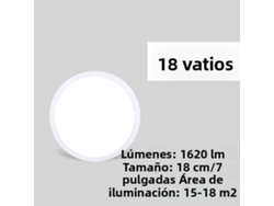 Panel decorativo LED ultrafino de 2,2 cm para montaje en techo, económico y sin parpadeos. MDUG (18 W, blanco frío).