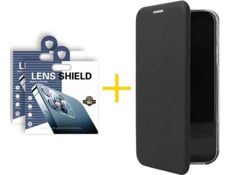 Carcasa + 2 Protectores de Cámara para Samsung Galaxy S21 Plus 5G SKYHE Negro