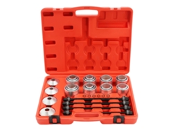 Juego de herramientas para desmontar bujes de automóviles, 28 piezas, acero al carbono duradero, rojo.