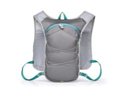 Mochila de gran capacidad (gris), adecuada para ciclismo, montañismo, maratones y senderismo.