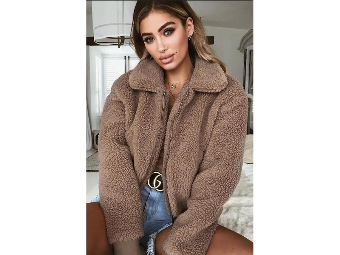 2026-abrigo De Alpaca Suave Para Mujer Moda Nueva Color Sólido Caliente