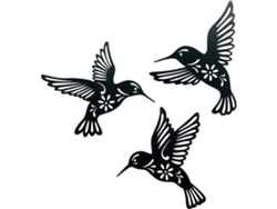 3 Piezas De Esculturas Colgantes De Metal Con Forma De Colibrí Para Decoración De Pared, Ideales Para Jardín O Sala De Estar.