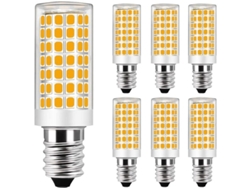 Paquete De 6 Bombillas Led E14 De 9 W, Equivalentes A Halógenas De 75 W - Blanco Cálido 3000 K - No Regulables - Ca 220-240 V