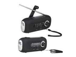 Radio Solar De Manivela Mdug Con Alarma Sos Am/fm, Batería Recargable, 4 Modos Y Linterna
