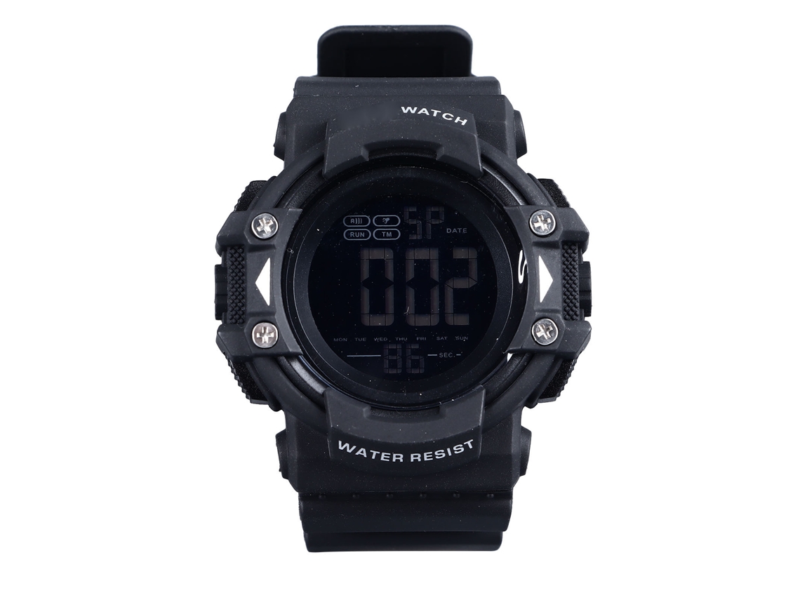 Reloj Digital Deportivo Impermeable Para Niños Con Luz El Cronómetro Alarmas Negro