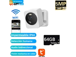(1 Pieza, 64 Gb) Cámara Ip Inteligente Wifi Graffiti Mini, 5 Mp, Resistente Al Agua