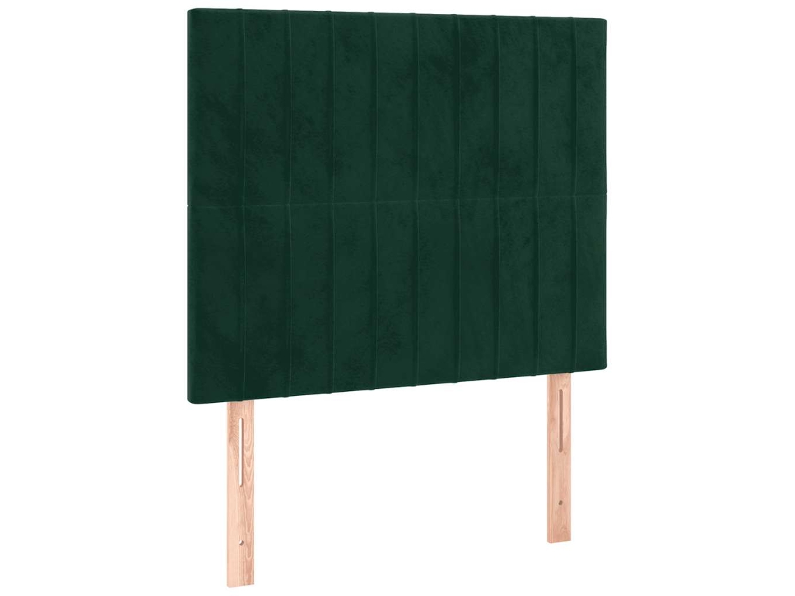 Maison Exclusive - Cabecero Terciopelo Verde Oscuro 90x5x118/128 Cm